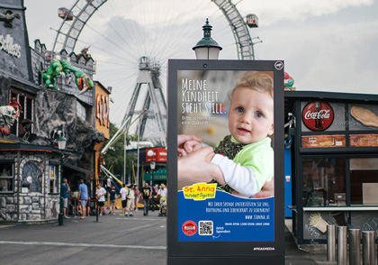 Das Sujet von St. Anna Kinderspital am Stele im Prater Wien