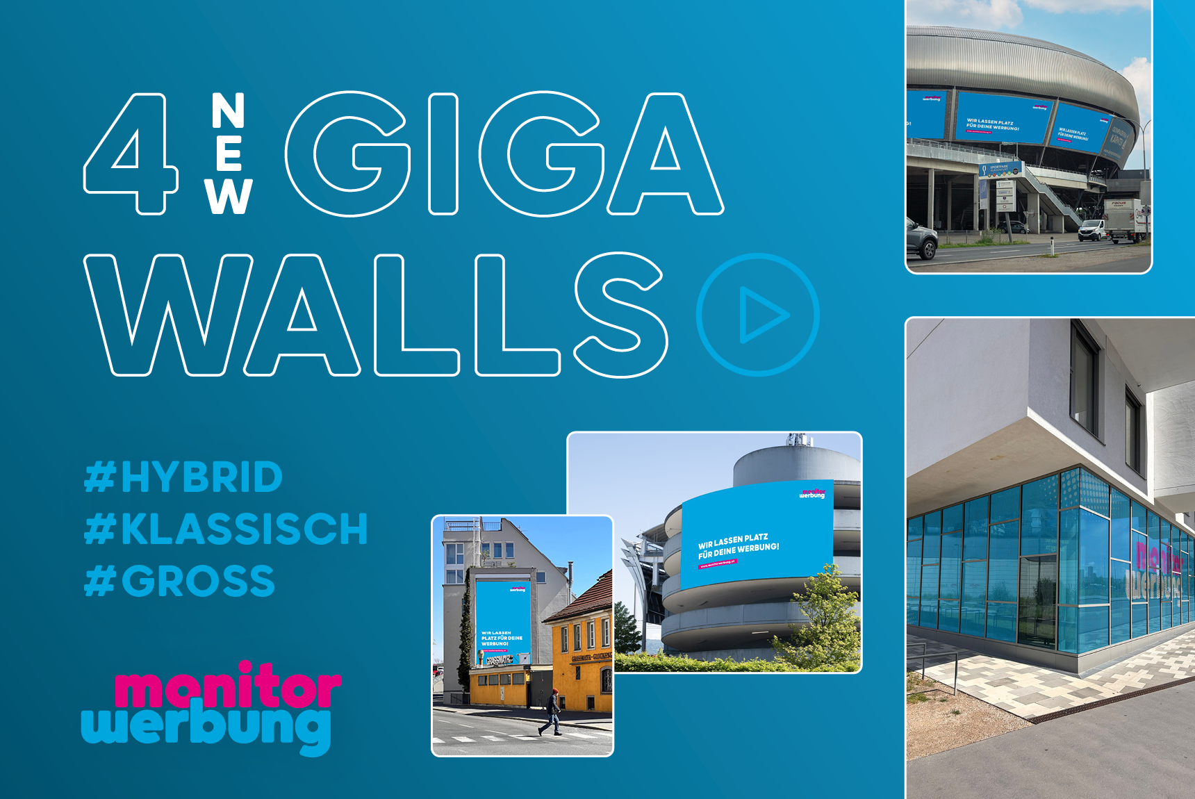 Foto von vier Gigawalls in AT