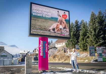 LED Wall im Roadside Bereich von monitorwerbung