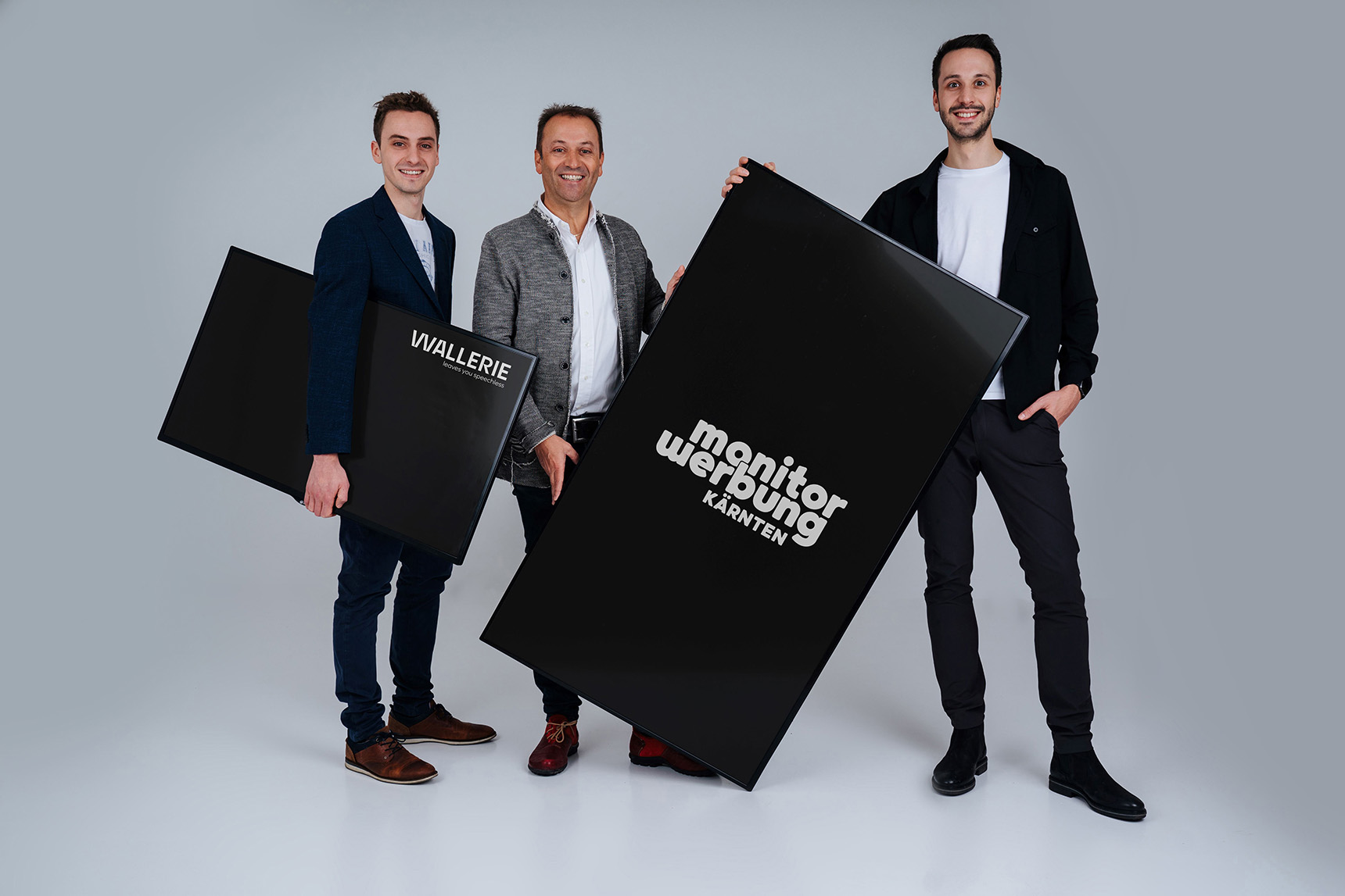David, Andreas und Sebastian Lanner von monitorwerbung Kärnten