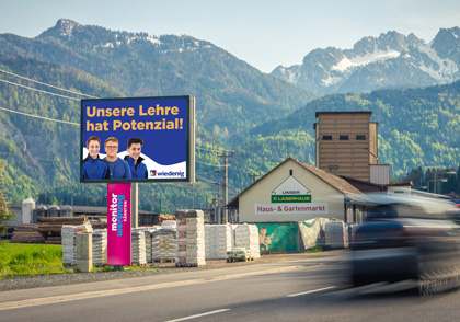 Employer Branding auf der LED Wall Hermagor Ost