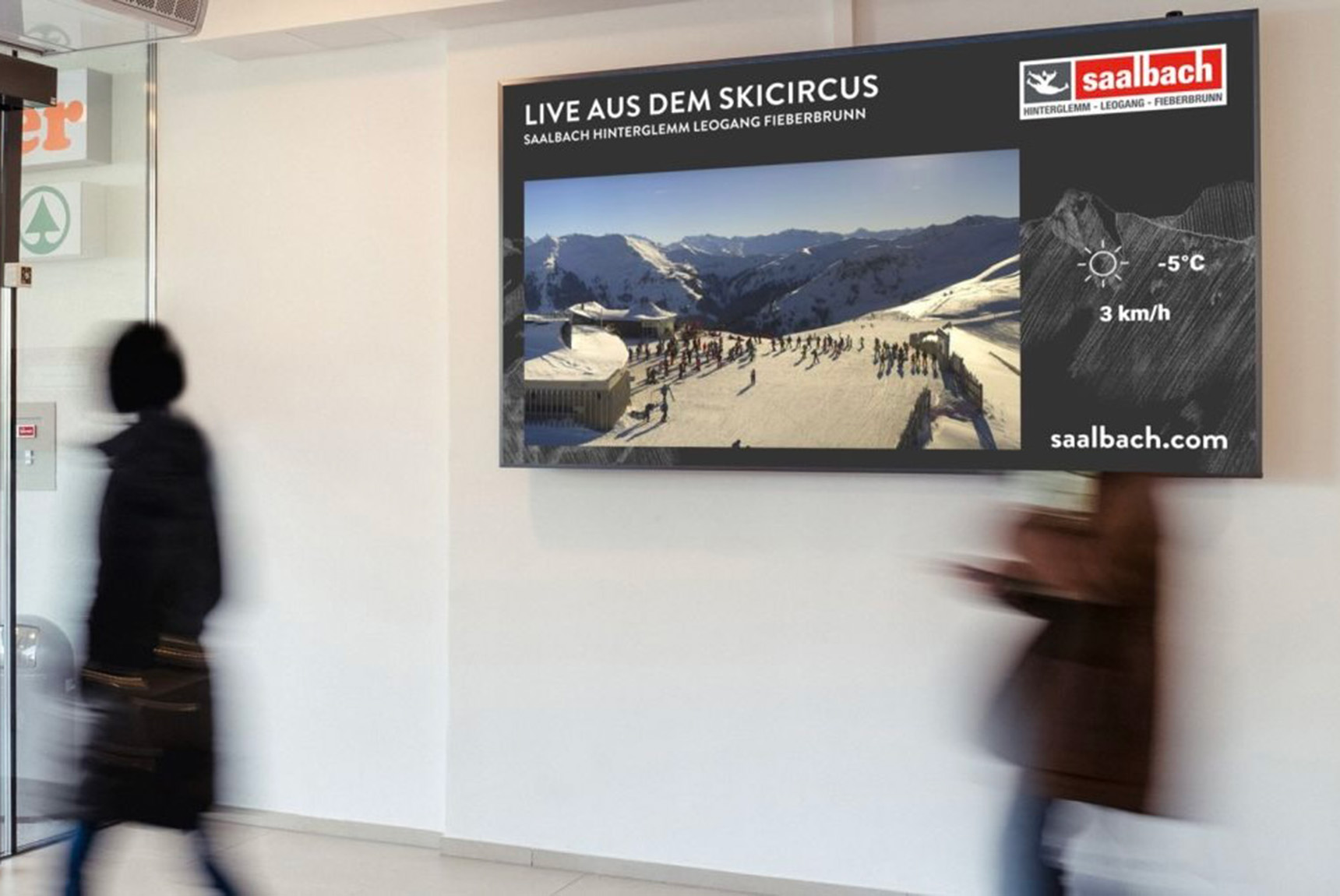 monitorwerbung setzt digitale Live-Kampagne für Saalbach um